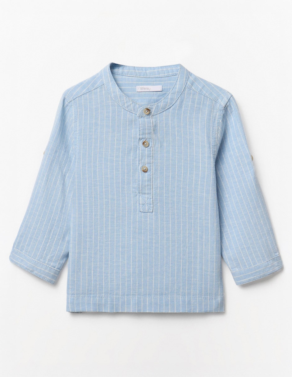 Camisa casual manga larga para bebé niño Camisa casual manga larga para bebé niño