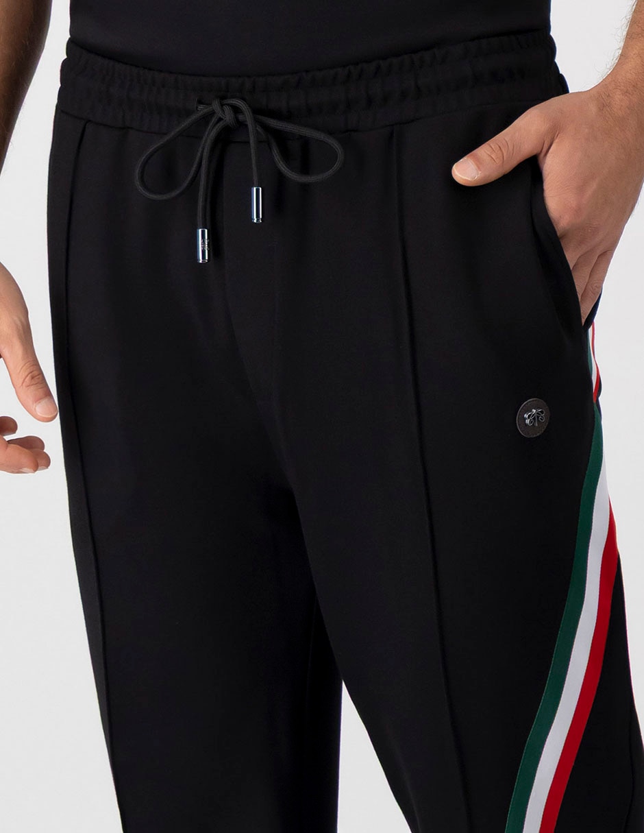 Pantalón Casual Regular Regular Calderoni De Poliéster, Viscosa Y Spandex Para Hombre