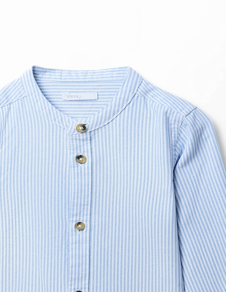 Camisa casual de algodón manga larga para bebé niño 3