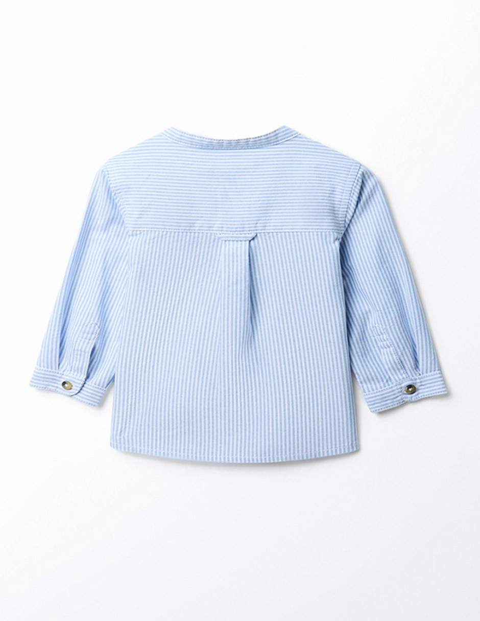 Camisa casual de algodón manga larga para bebé niño 2